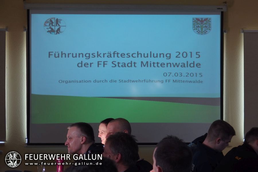 Führungskräfteschulung 2015 der Feuerwehr Stadt Mittenwalde